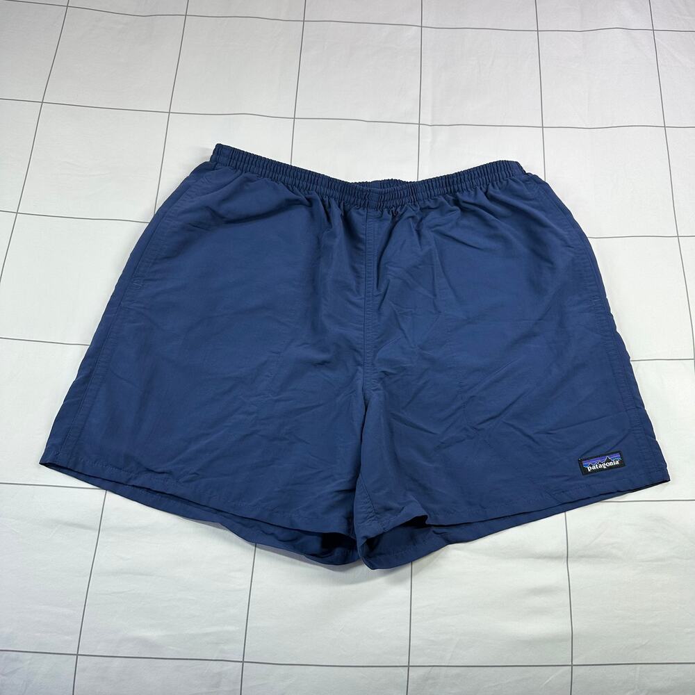 Patagonia Baggies Shorts Mens Large Blue 5" Athletic Hiking Travel Nylon Camp - Picture 1 of 11